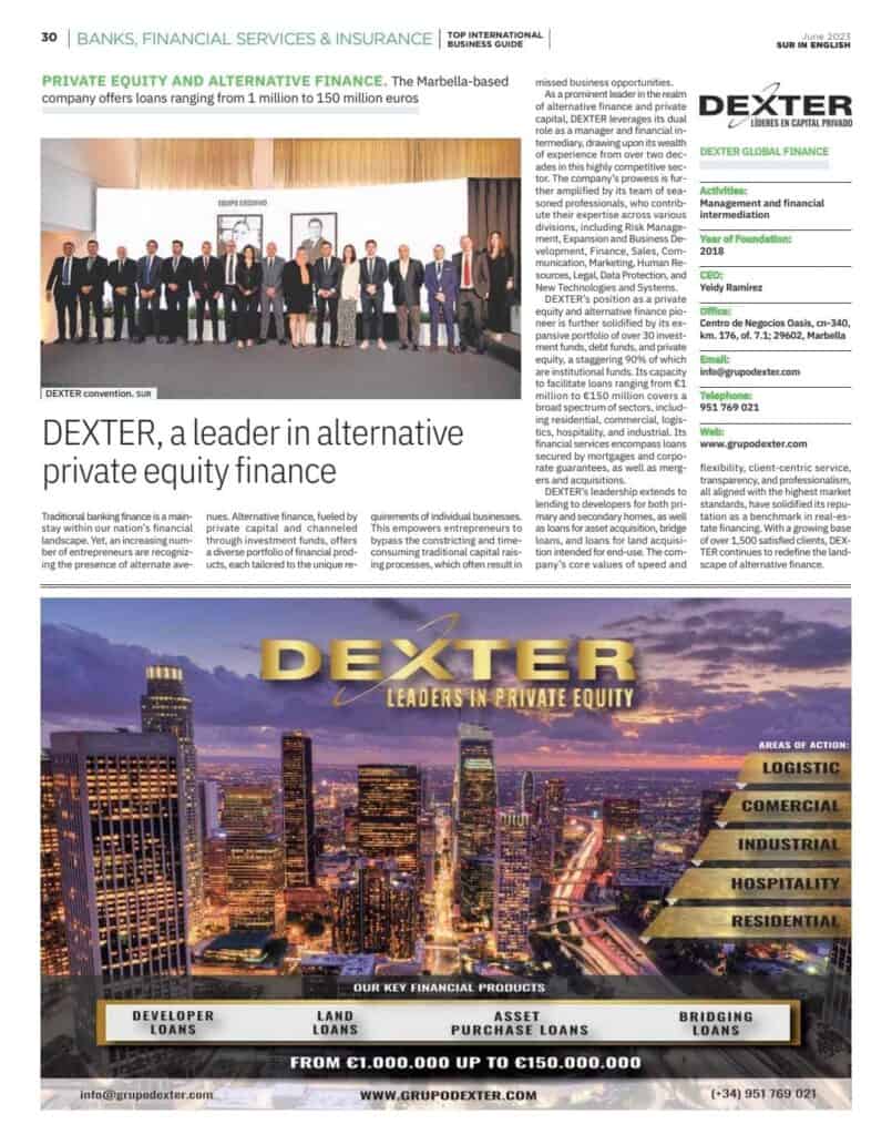 Dexter, a leader in alternative private equity finance